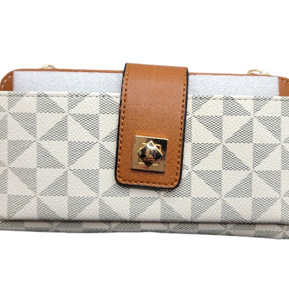 Women's Cell Phone Wristlet Wallet Faux Leather Crossbody Purse👛